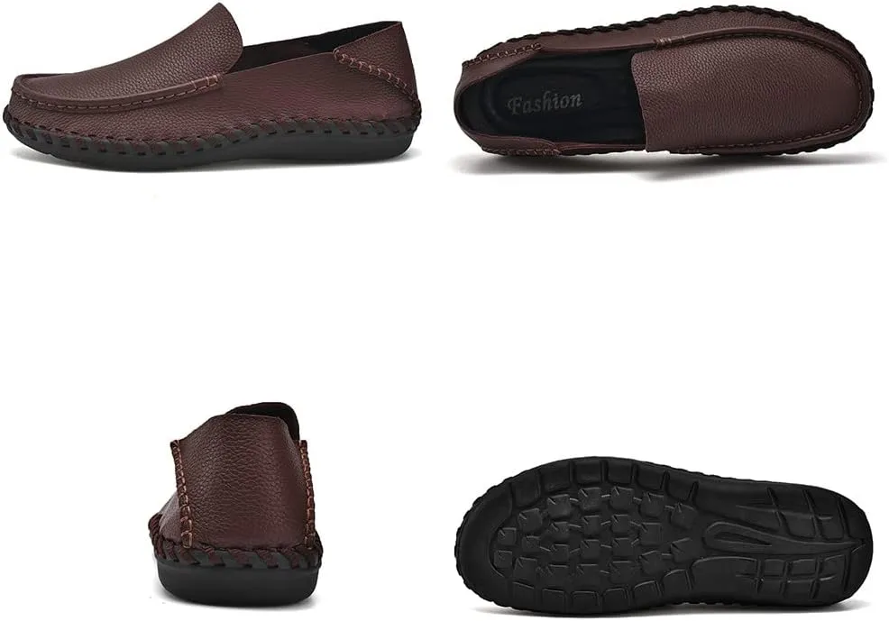 GEXECEUSS Men's Loafers Lightweight Driving Shoes Slip On Casual Penny Loafers Moccasin Flats Boat Shoes Anti-Slip Walking Shoes