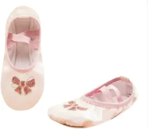 Girl's Ballet Shoes Canvas Dance Slippers Split Sole Kids