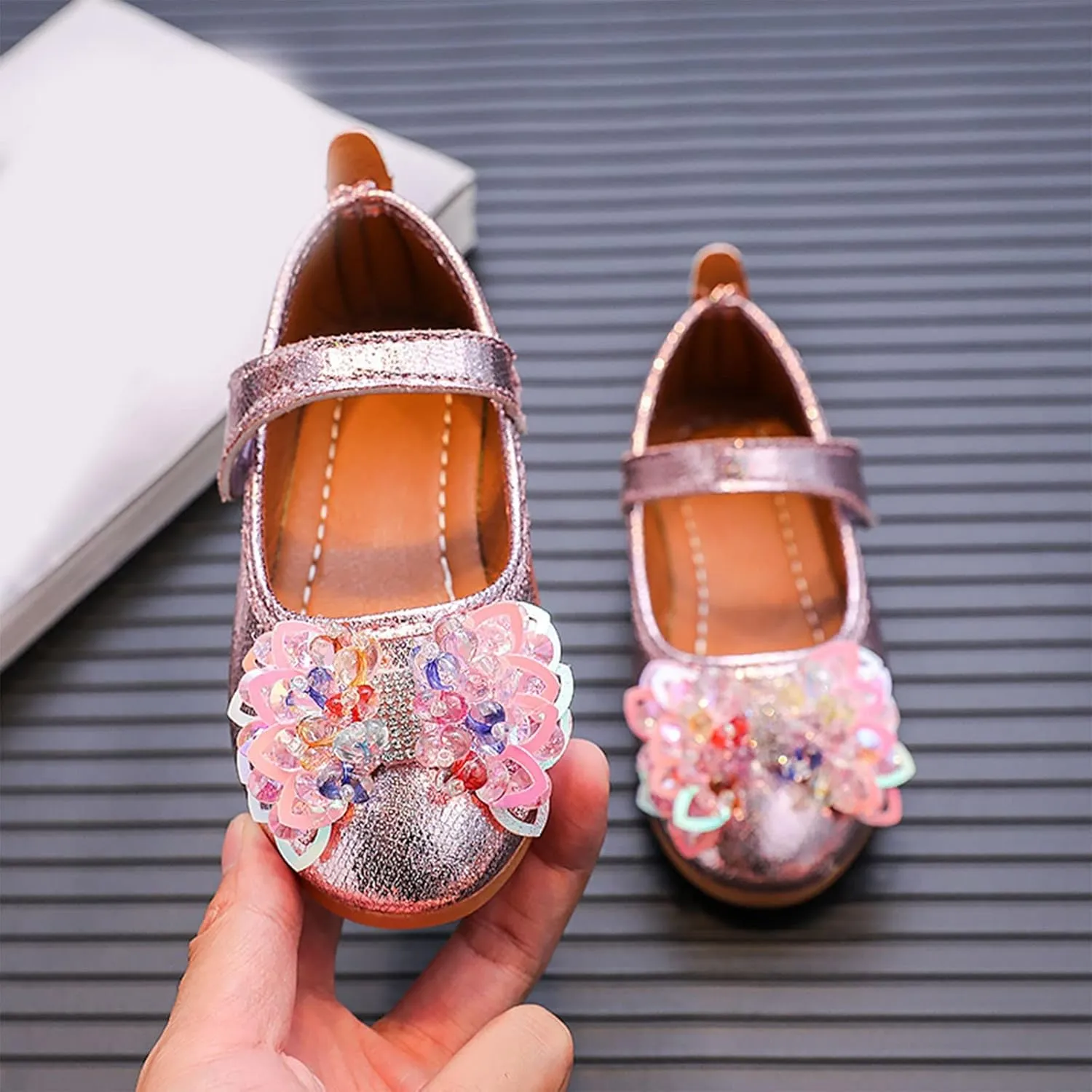 Girls Ballet Shoes Fashion Autumn Girls Casual Shoes Flat Lightweight Colorful Bow Cute Toddler First Walking Shoes