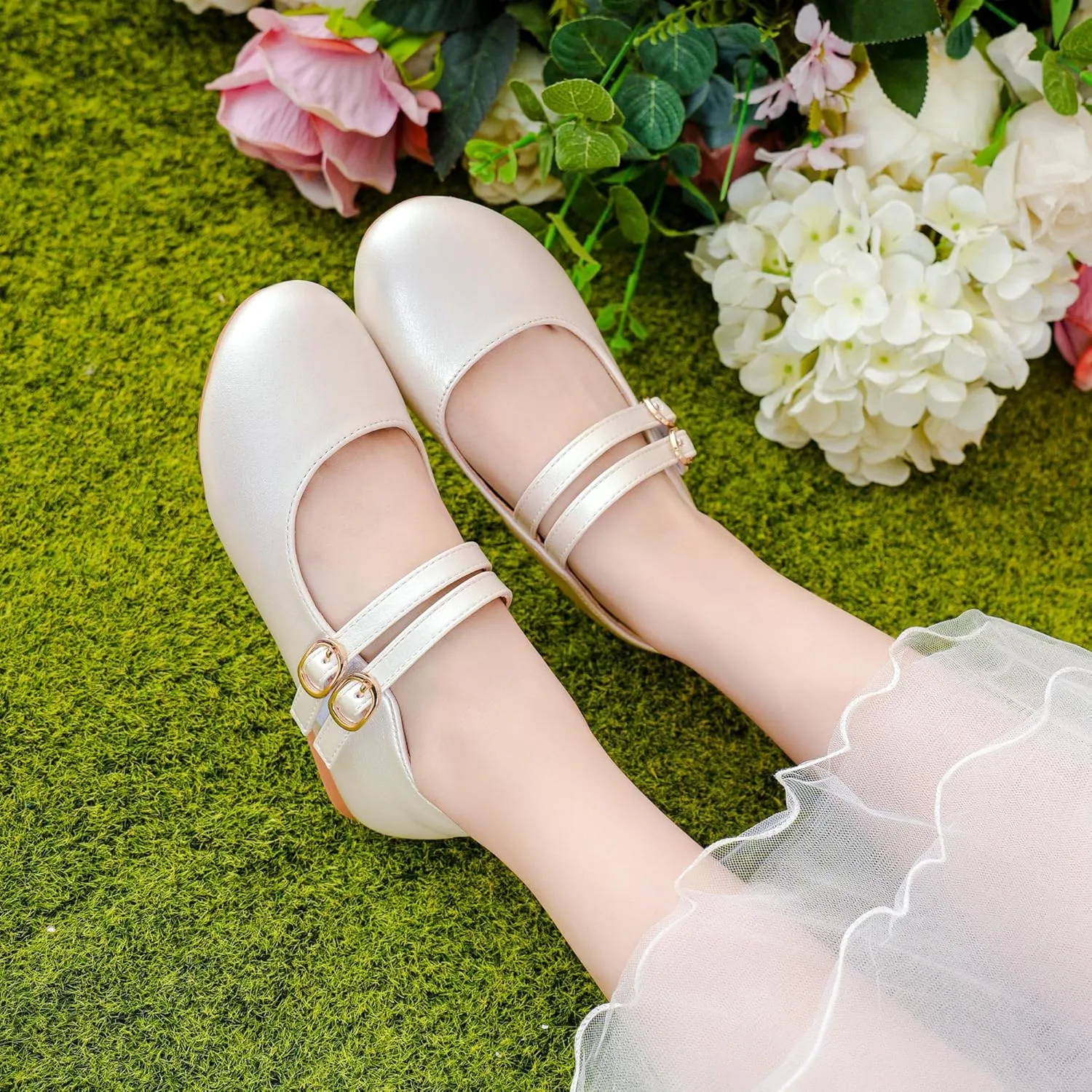 Girls Dress Shoes Princess Wedding Girls Flats Toddler Girl Shoes for Little Big Kids