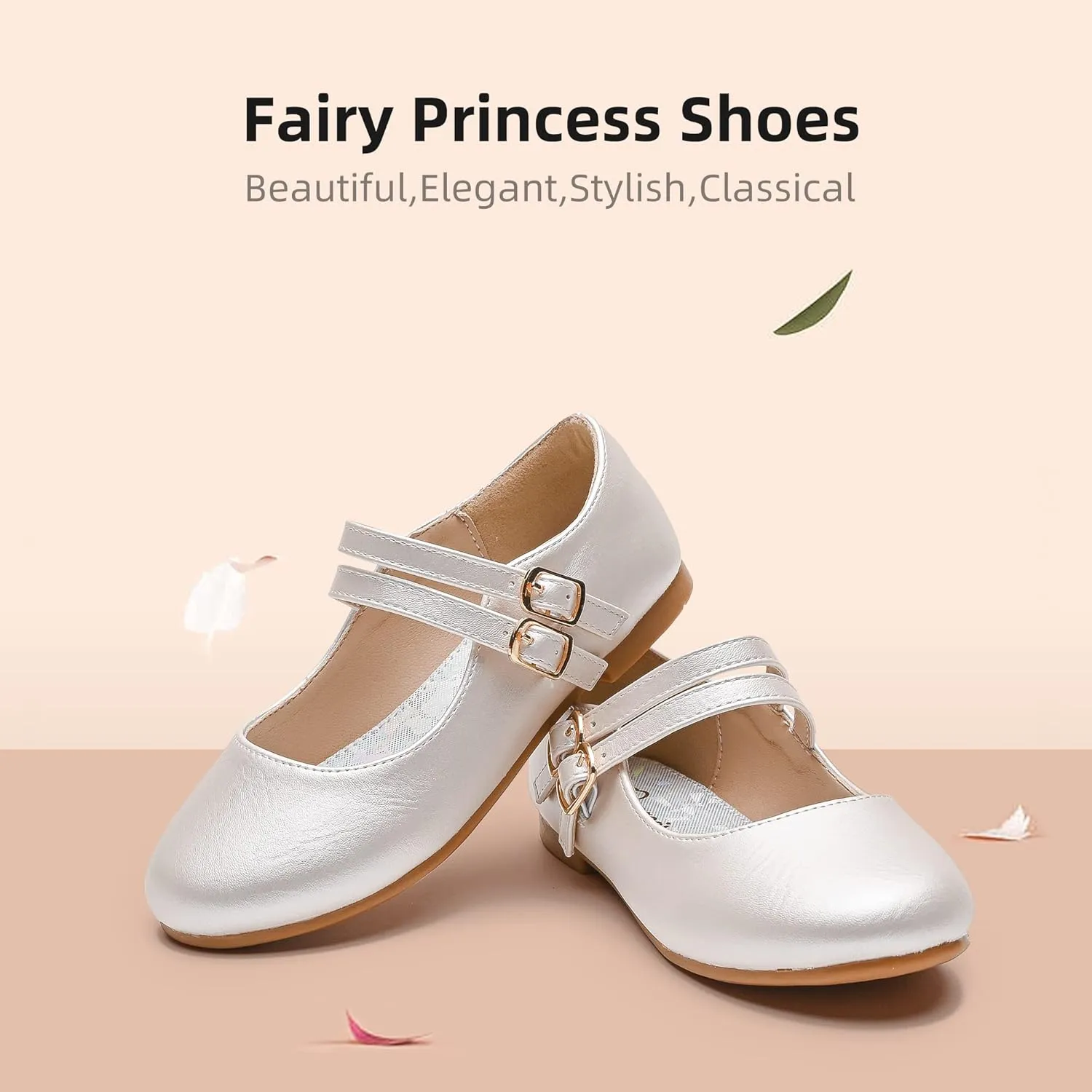Girls Dress Shoes Princess Wedding Girls Flats Toddler Girl Shoes for Little Big Kids