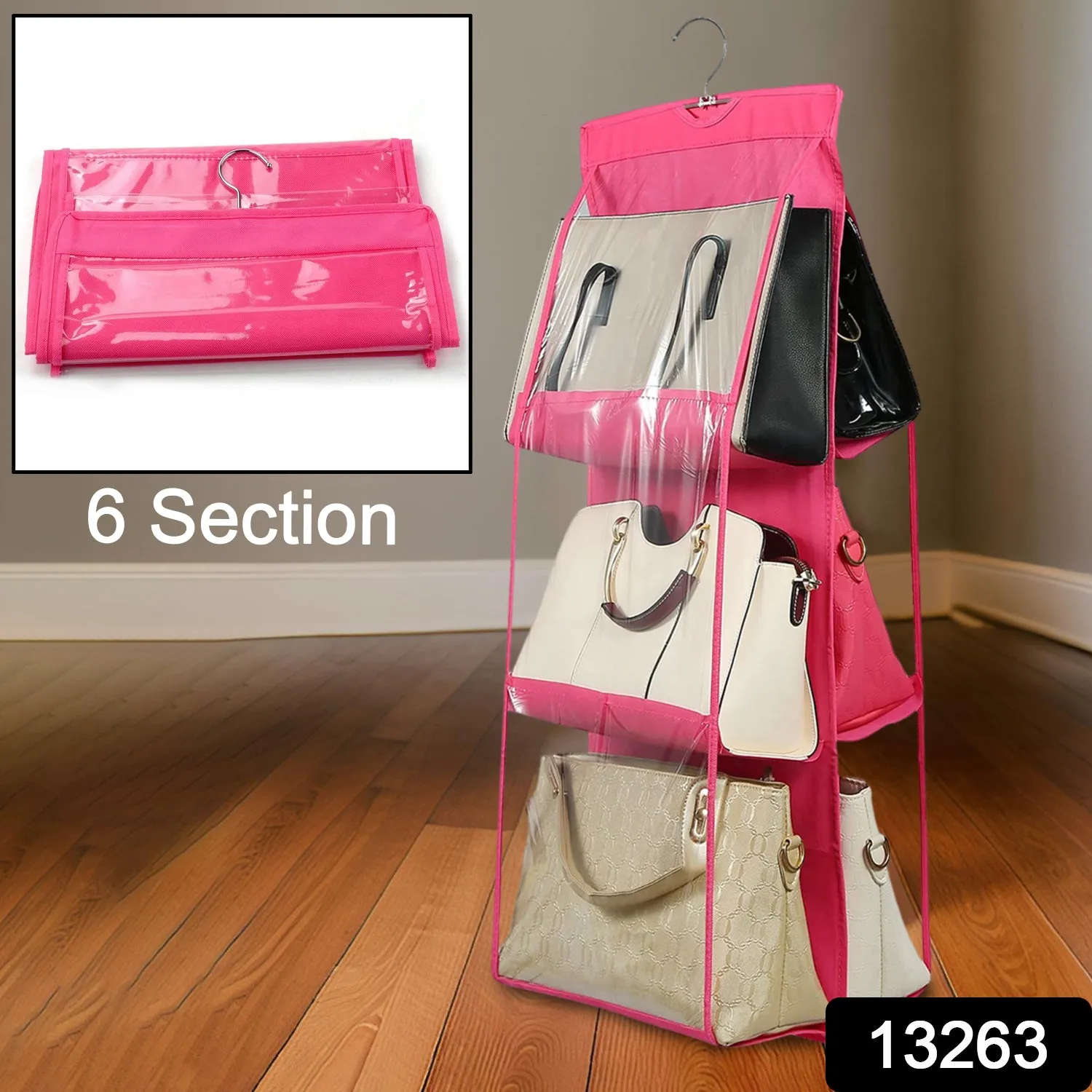 Hanging Shelf Bag Organizer - 6 Pockets