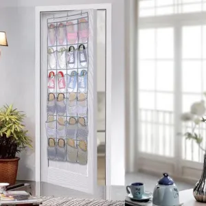 Hanging Shoe Organizer3 Metal Hooks Included 24 Pockets