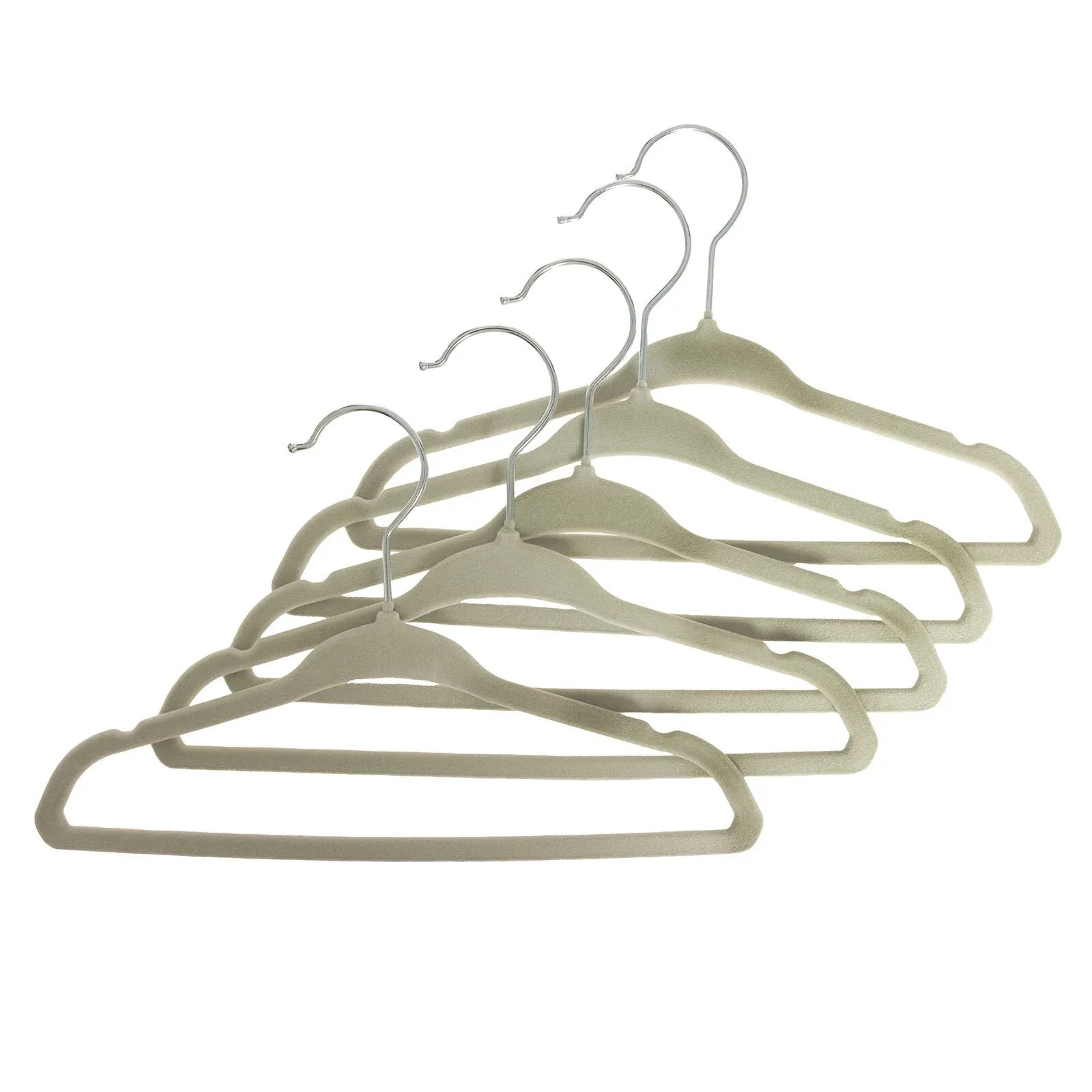 HelloBaby Velvet 5 pcs Hangers - Light Green