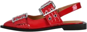 KOKOMOMO Women's Slingback Ballet Flats Goth Buckled Mary Jane Flats Pointed Closed Toe Women Footwear Non-Slip Rubber Sole Women Sandals Dress Shoes