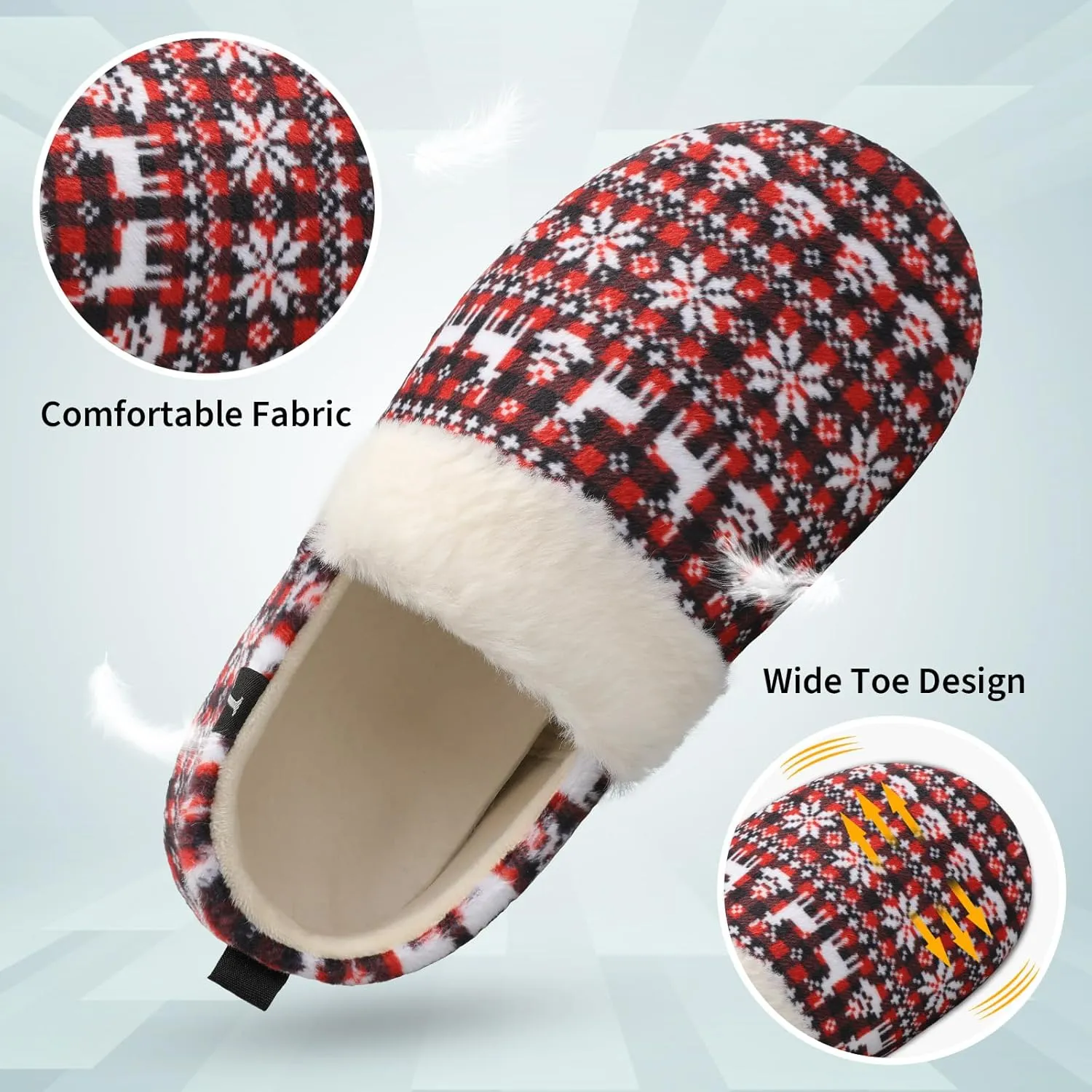 L-RUN Womens Mens Slippers Soft Curly Lightweight House Shoes Cozy Slippers with Fleece Lining for Indoor and Outdoor