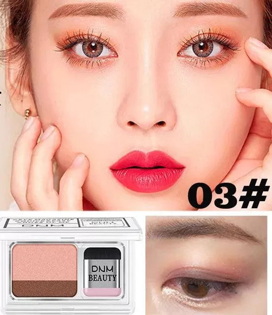 Lazy Dual-tone Eye Palette: Convenient Travel Matte Compact