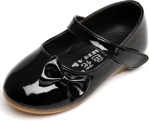 Little Flower Girls Gift Shoes Bow Dress Mary Jane Ballet Flats(Toddler/Little/Big Kid)