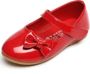Little Flower Girls Gift Shoes Bow Dress Mary Jane Ballet Flats(Toddler/Little/Big Kid)