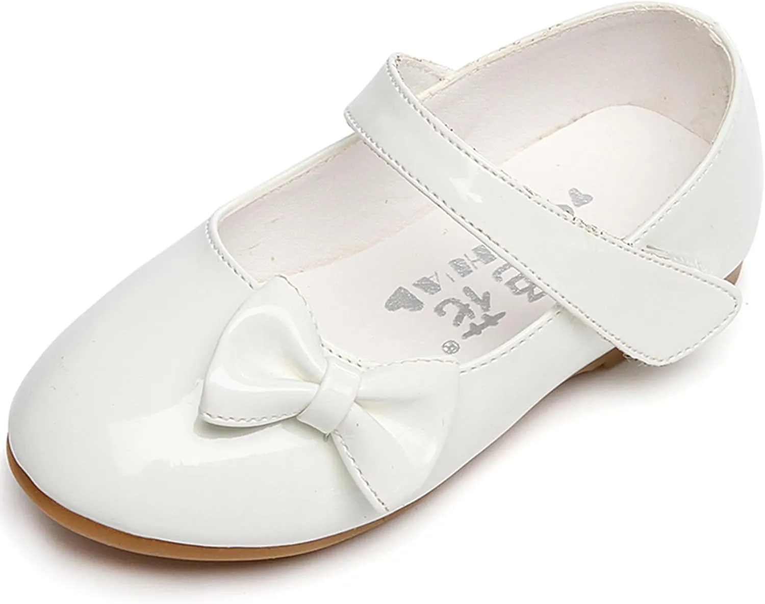 Little Flower Girls Gift Shoes Bow Dress Mary Jane Ballet Flats(Toddler/Little/Big Kid)