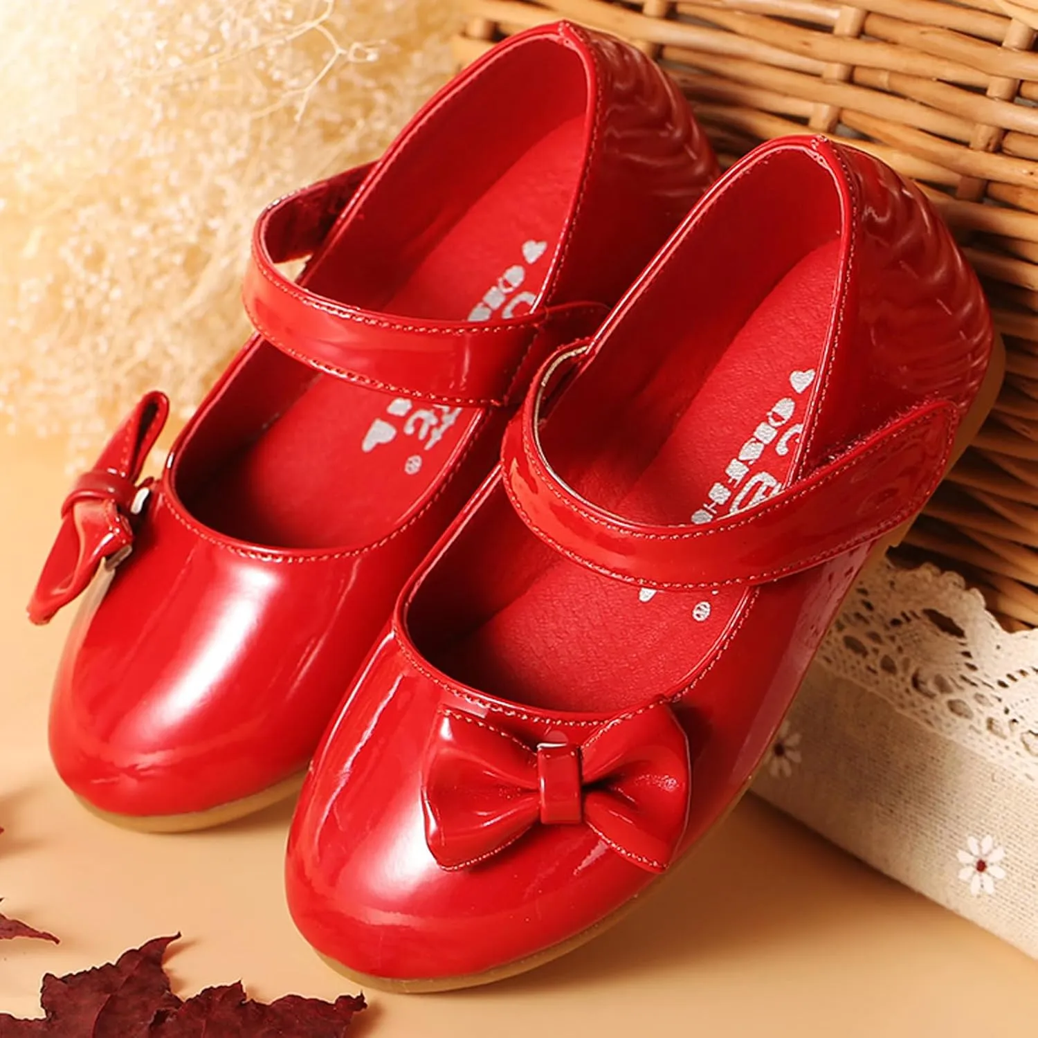 Little Flower Girls Gift Shoes Bow Dress Mary Jane Ballet Flats(Toddler/Little/Big Kid)