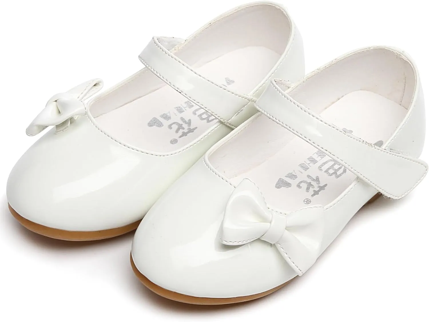 Little Flower Girls Gift Shoes Bow Dress Mary Jane Ballet Flats(Toddler/Little/Big Kid)