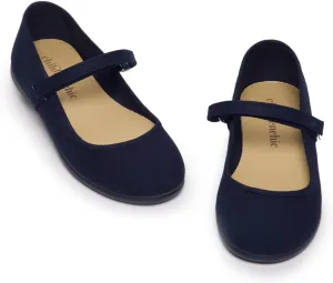 Mary Jane Shoes for Girls  Classic & Comfortable Dress Shoes for Toddlers & Kids  Perfect Flats for School, Play, and Special Occasions (Canvas)