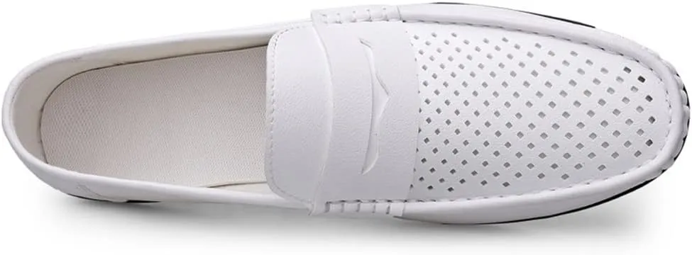 Men's Loafers Shoes Penny Loafers Breathable Simple Vegan Leather Comfortable Flat Heel Anti-Slip Wedding Classic Slip On