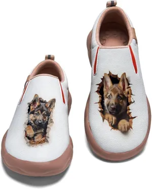 Men's Painted Travel Shoes Slip On Casual Comfortable Lightweight Flat Sole Wide Toe Animal Art 3D