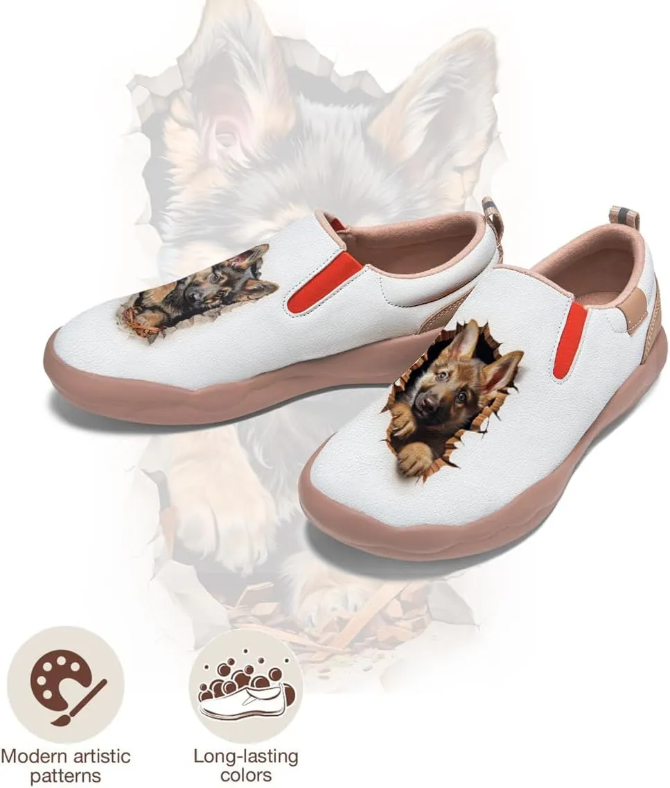 Men's Painted Travel Shoes Slip On Casual Comfortable Lightweight Flat Sole Wide Toe Animal Art 3D