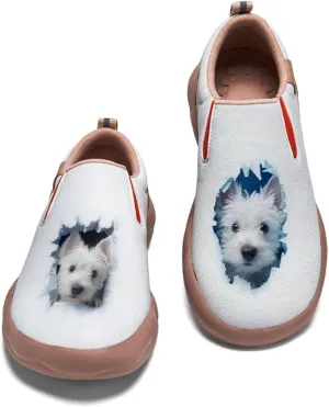 Men's Painted Travel Shoes Slip On Casual Comfortable Lightweight Flat Sole Wide Toe Animal Art 3D