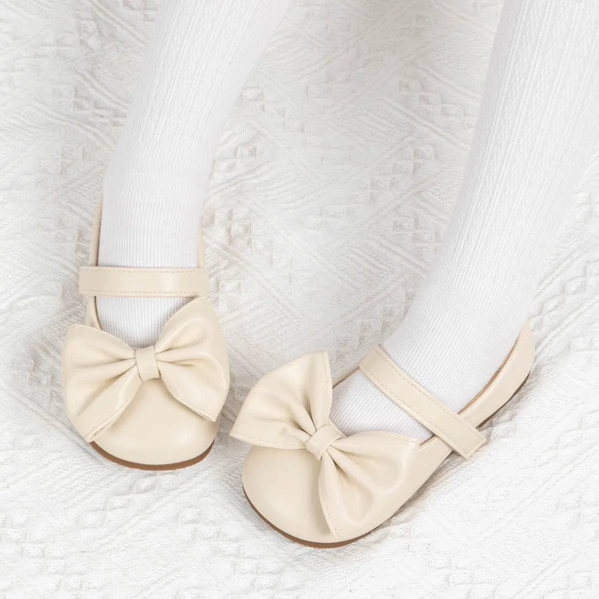 Miamooi Toddler Girl Mary Jane Flats Girls Dress Shoes for Party Wedding School Uniform Shoes Soft Cute Non-Slip Flat for Walking