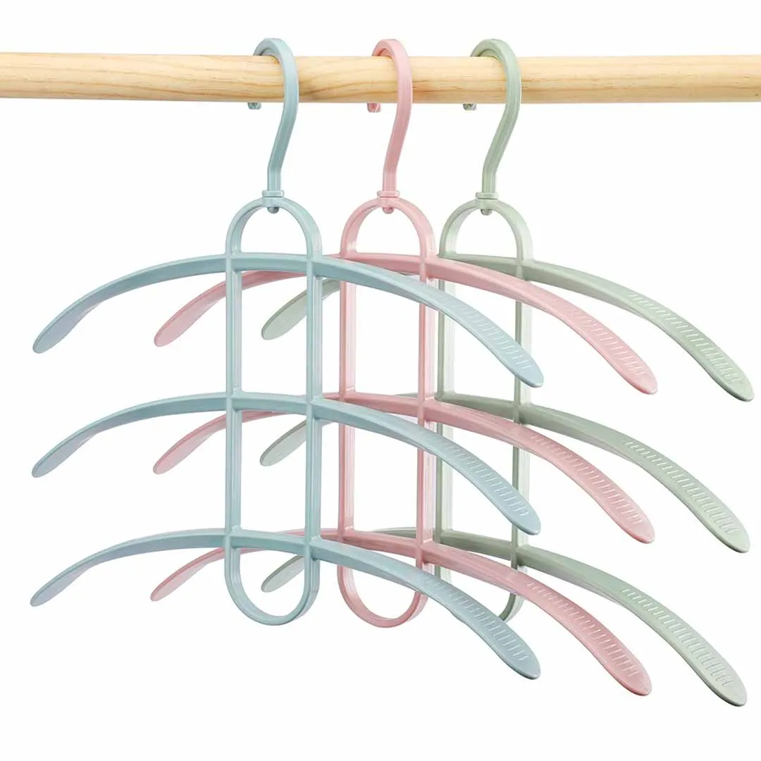 Multifunction Wide Shoulder Anti-Slip 3 Layers Hanger