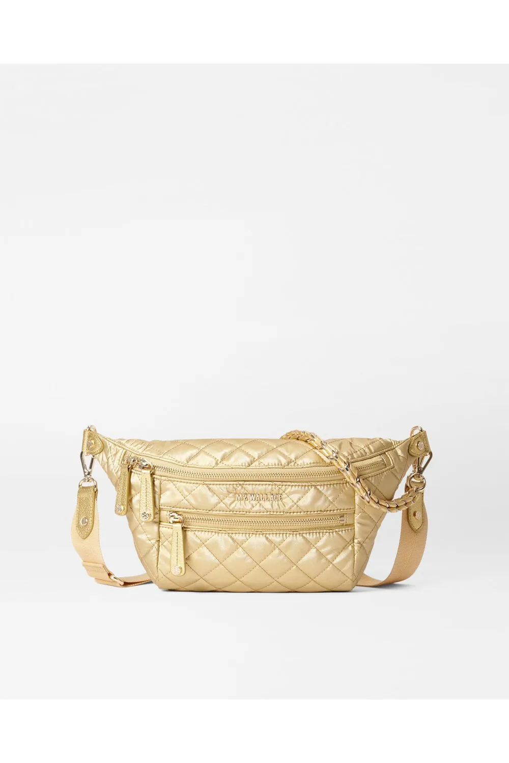 MZ Wallace Small Crosby Sling Bag 1462C2011 | Light Gold Pearl Metallic