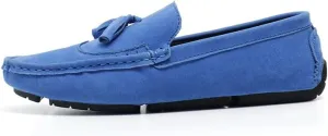 New Men's Loafers Shoes Square Toe Wingtips Suede Vegan Leather with Tassel Resistant Lightweight Flat Heel Classic Slip On