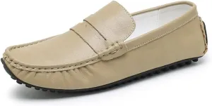 New Shoes Men's Loafers Round Toe Vegan Leather Penny Driving Loafers Comfortable Lightweight Flat Heel Flexible Classic Slip On