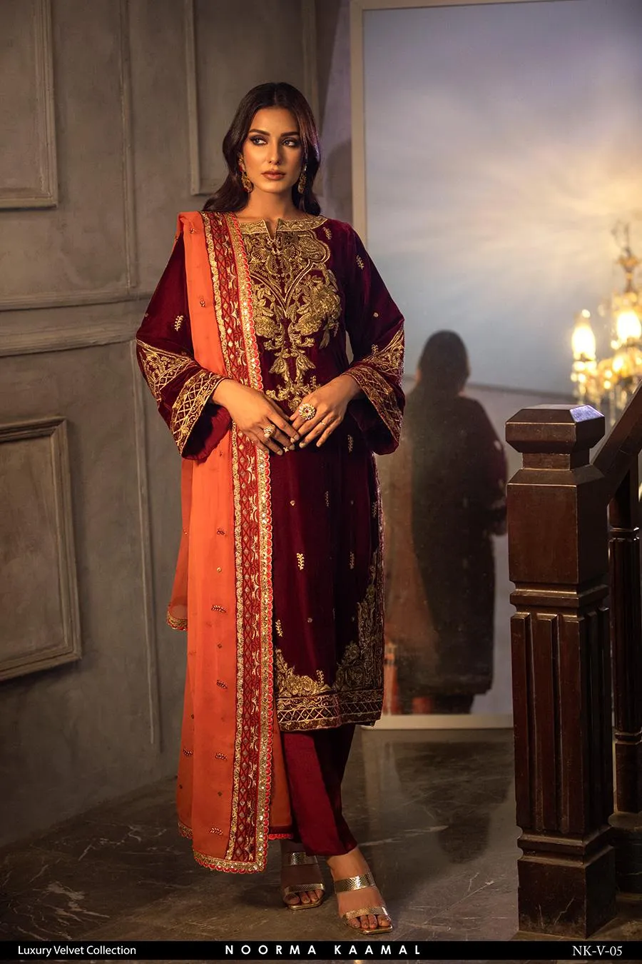 NOORMA KAMAL 3PC VELVET DRESS 05