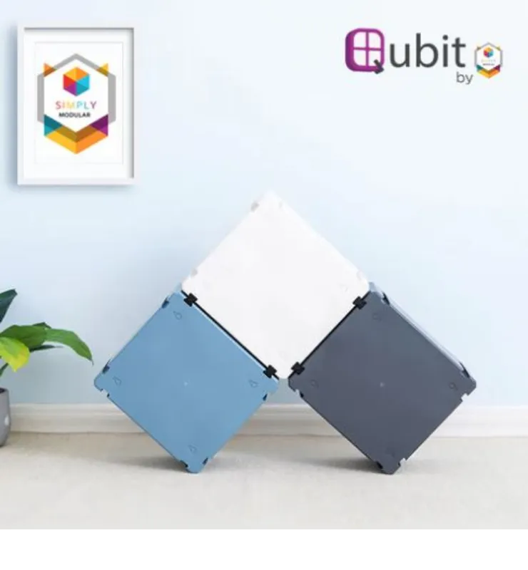 Octa Cube Storage Box Gray/White