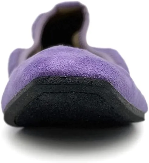 Ollio Women's Shoes Faux Suede Slip On Comfort Elasticated Square Toe Ballet Flat SF178