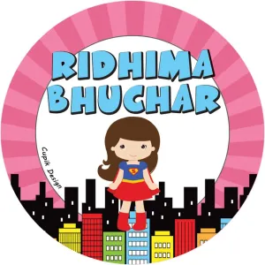 Personalised Waterproof Stickers - Supergirl, Set of 28