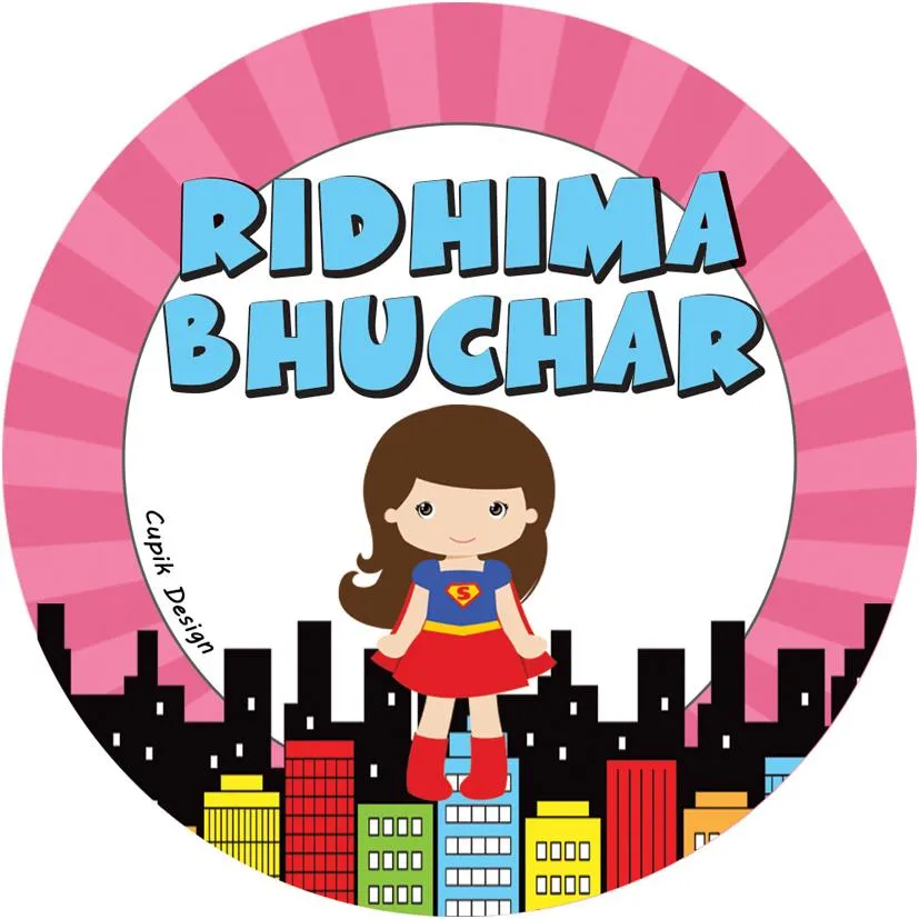 Personalised Waterproof Stickers - Supergirl, Set of 28