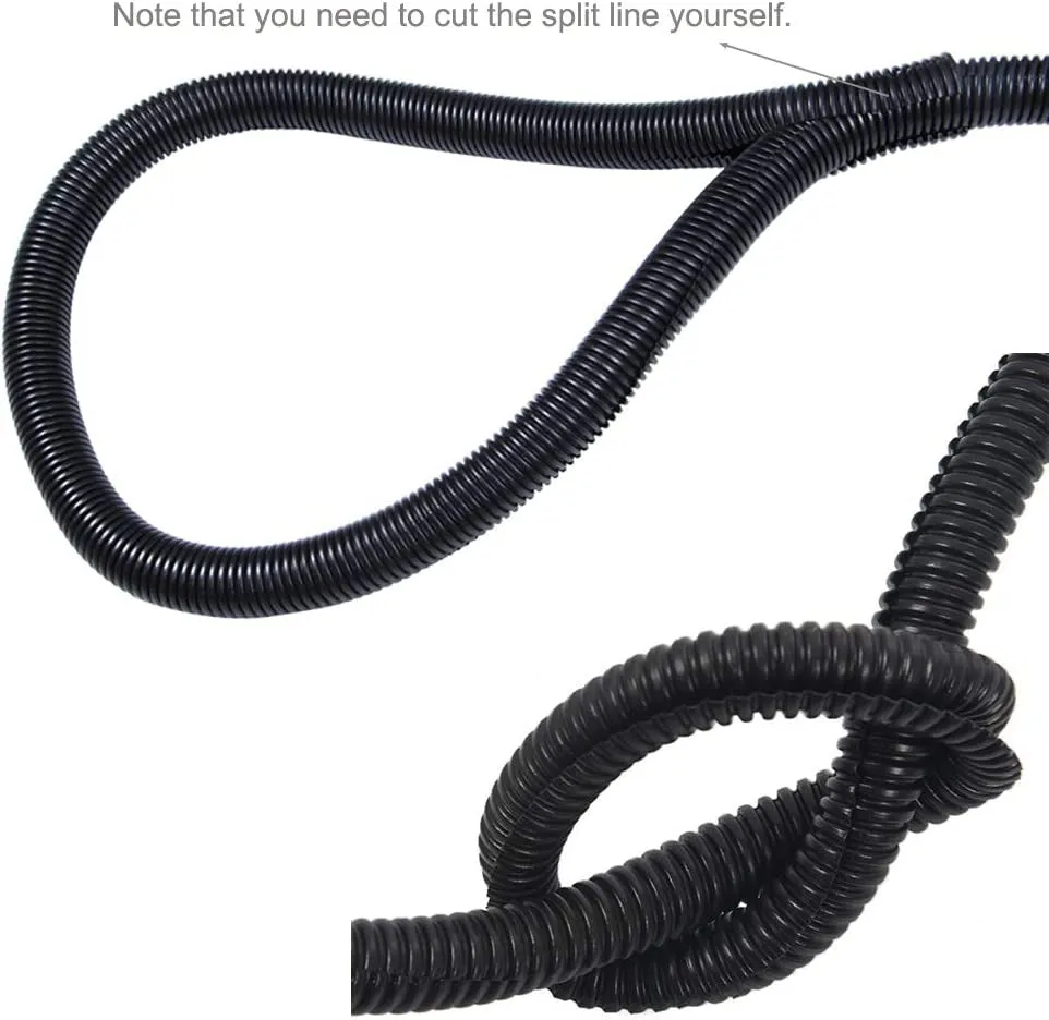 PIVBY 30 Ft Dog Cat Cord Protector Wire Loom Tubing Protect Electric Wires Chewing from Rabbits, Cats and Other Pets - Efficiently Manages Open Cables