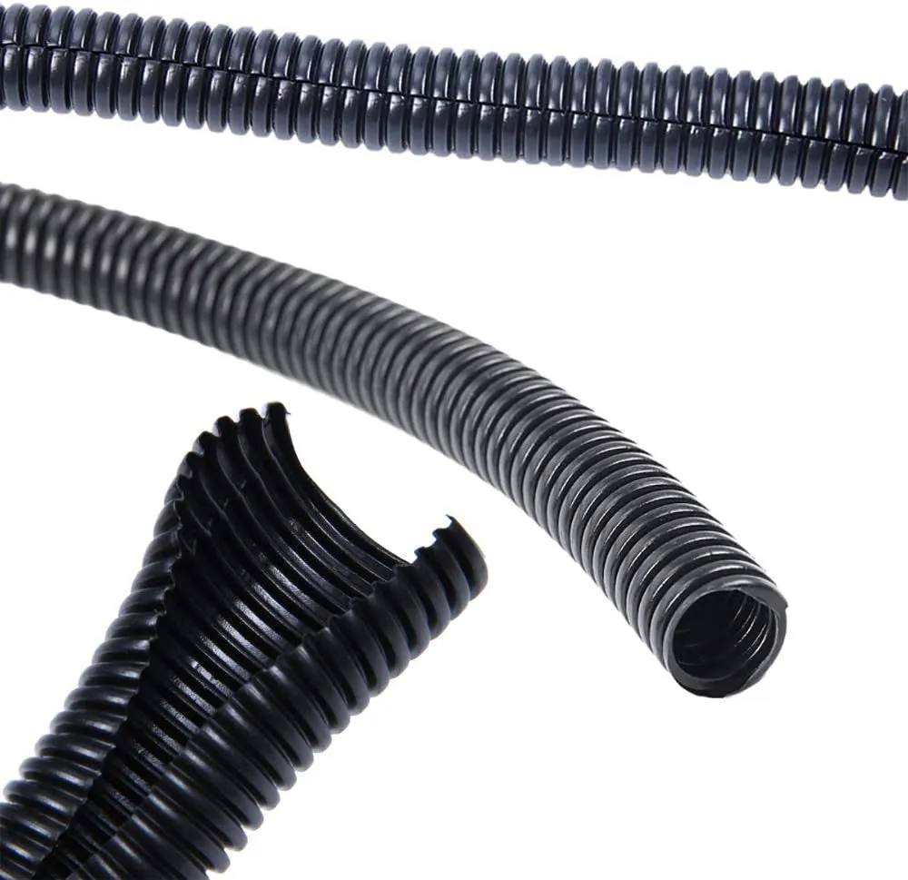 PIVBY 30 Ft Dog Cat Cord Protector Wire Loom Tubing Protect Electric Wires Chewing from Rabbits, Cats and Other Pets - Efficiently Manages Open Cables