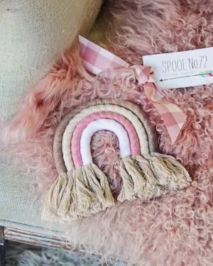 Rainbow Wall Hanging in Pink