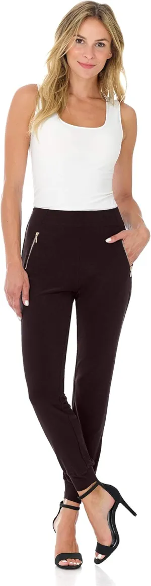 Rekucci Travel in Style - Women's Soft Chic Pant with Zipper Pockets