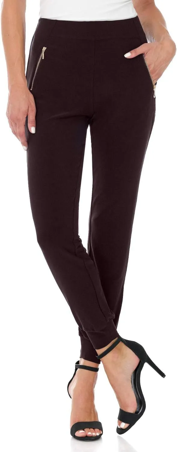 Rekucci Travel in Style - Women's Soft Chic Pant with Zipper Pockets