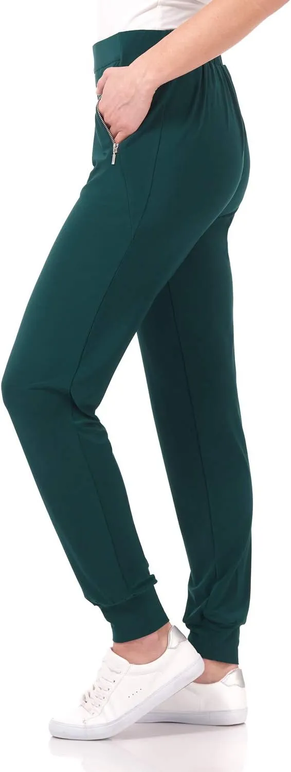 Rekucci Travel in Style - Women's Soft Chic Pant with Zipper Pockets