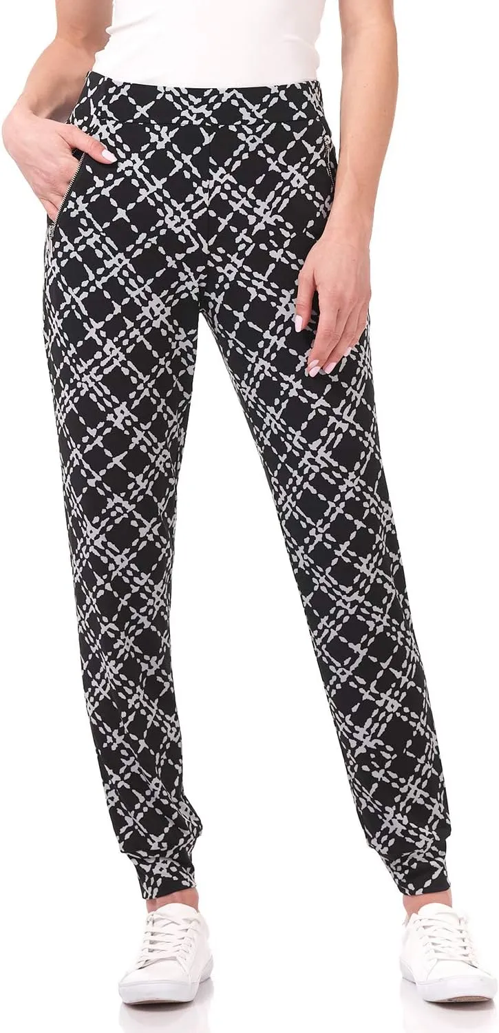 Rekucci Travel in Style - Women's Soft Chic Pant with Zipper Pockets