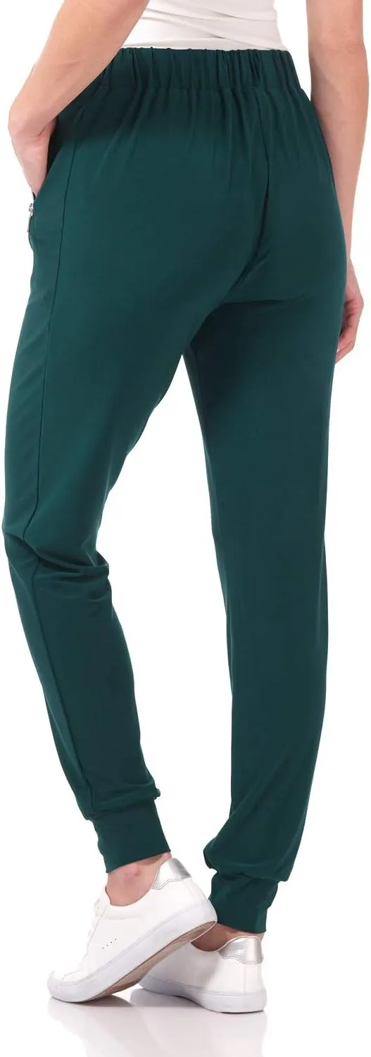 Rekucci Travel in Style - Women's Soft Chic Pant with Zipper Pockets