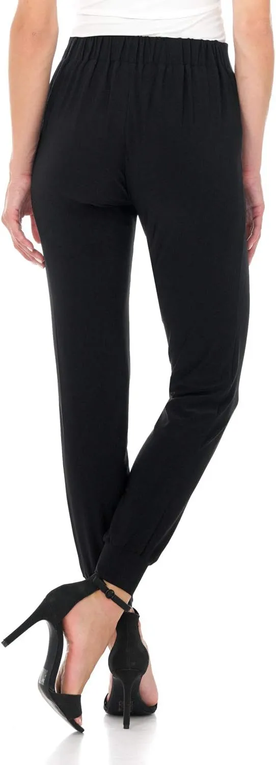 Rekucci Travel in Style - Women's Soft Chic Pant with Zipper Pockets