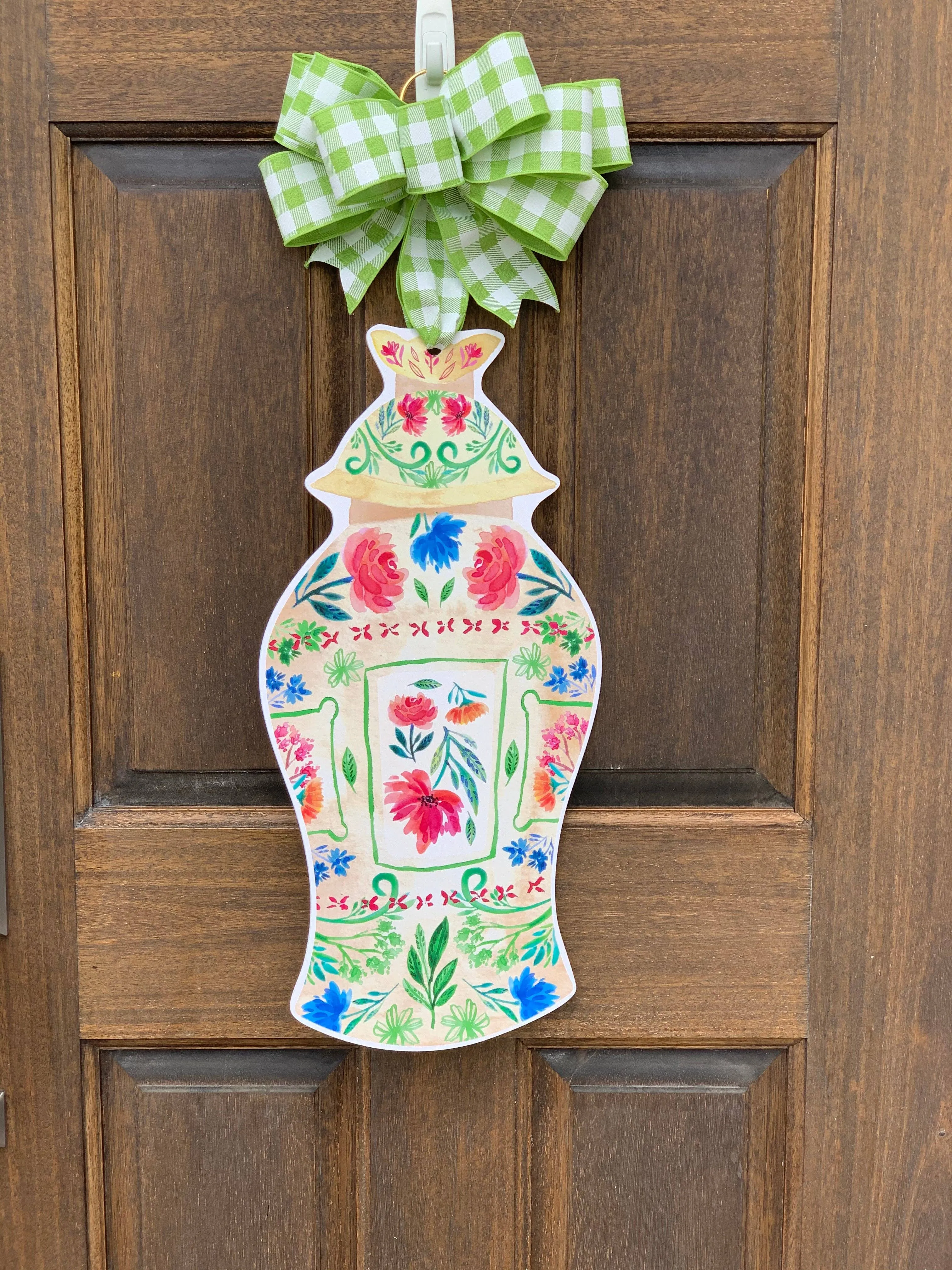 rose marie ginger jar door hanger