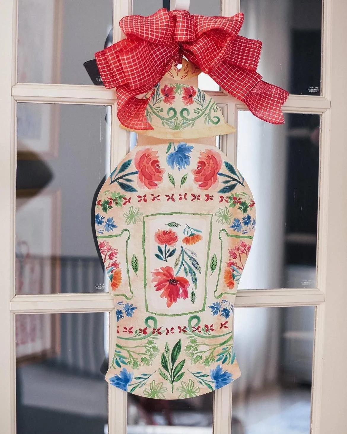 rose marie ginger jar door hanger