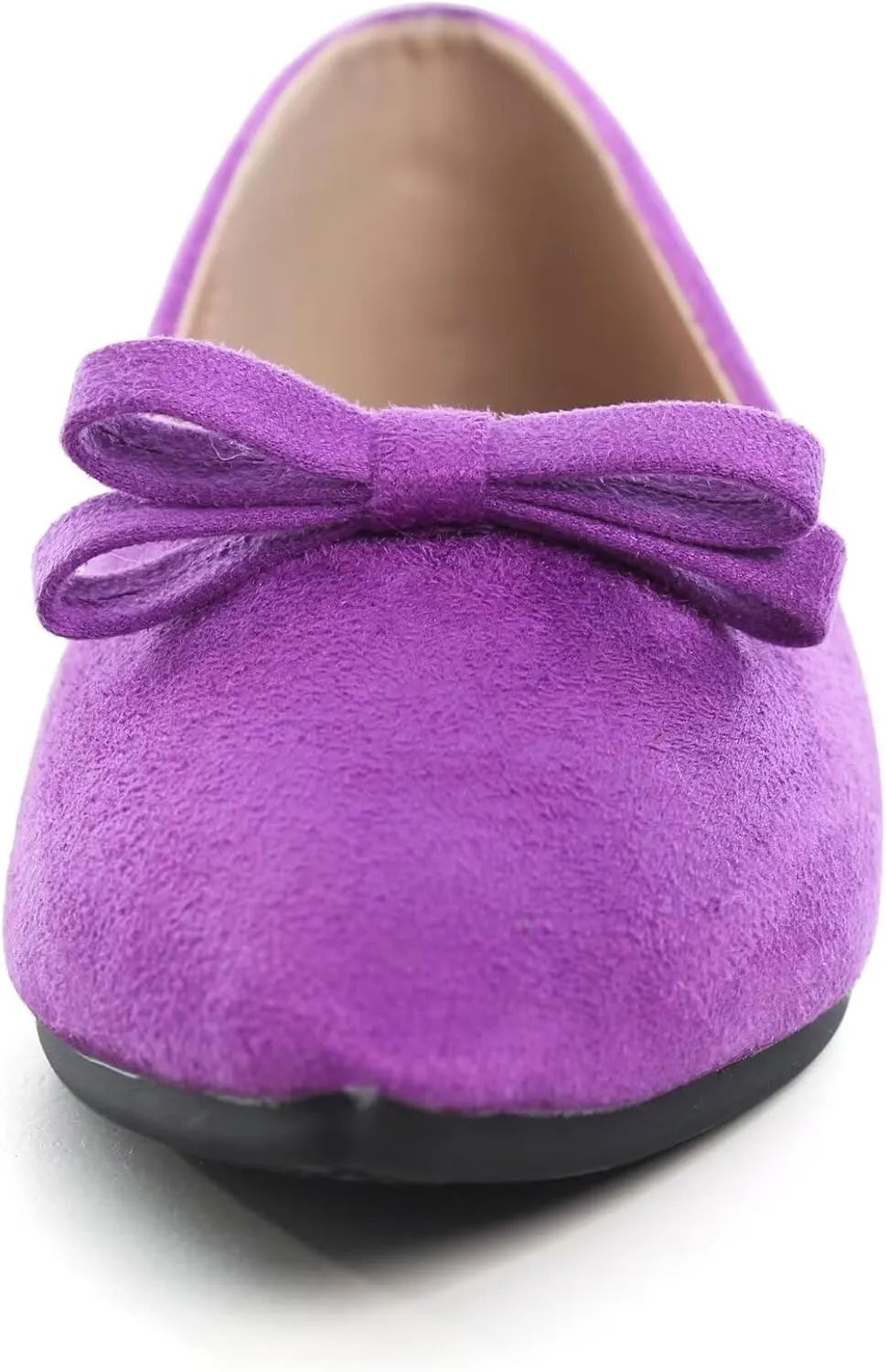 SAILING LU Bowknot Flat Shoes for Women Dressy Slip-ons Loafers Comfortable Moccasins Pointed Toe Ballerina Walking Flats Shoes Wear to Work