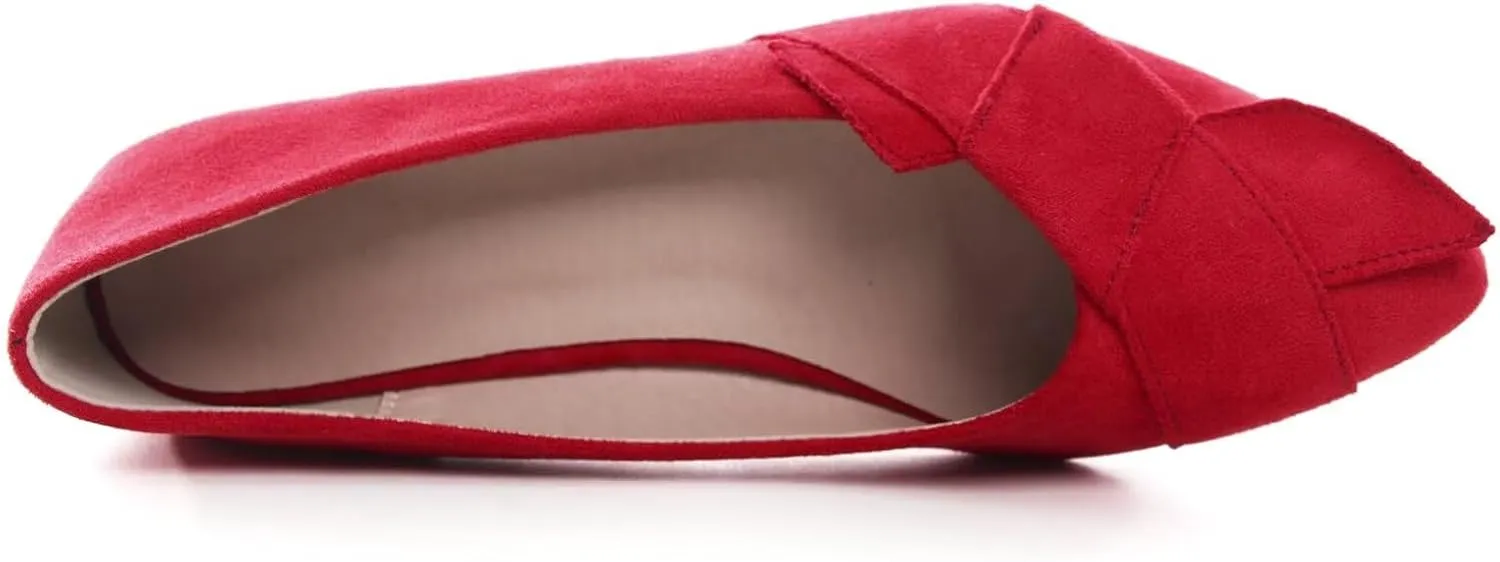 SAILING LU Knotted Ballet Flats for Women Comfortable Women's Flat Shoes Pointed Toe Slip on Loafers Shoes Women Dressy