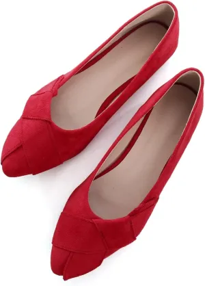 SAILING LU Knotted Ballet Flats for Women Comfortable Women's Flat Shoes Pointed Toe Slip on Loafers Shoes Women Dressy