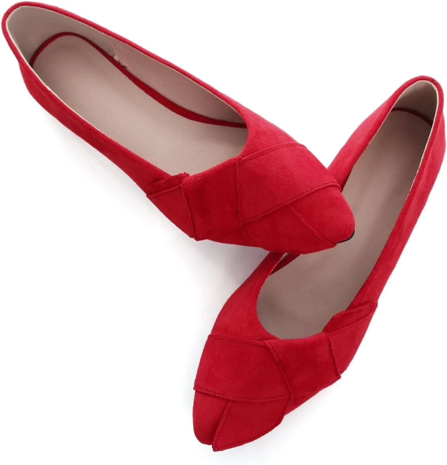 SAILING LU Knotted Ballet Flats for Women Comfortable Women's Flat Shoes Pointed Toe Slip on Loafers Shoes Women Dressy