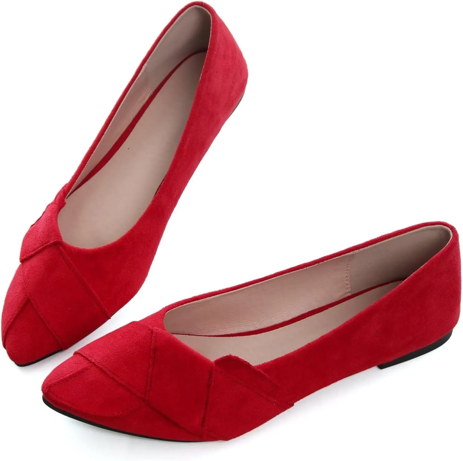 SAILING LU Knotted Ballet Flats for Women Comfortable Women's Flat Shoes Pointed Toe Slip on Loafers Shoes Women Dressy