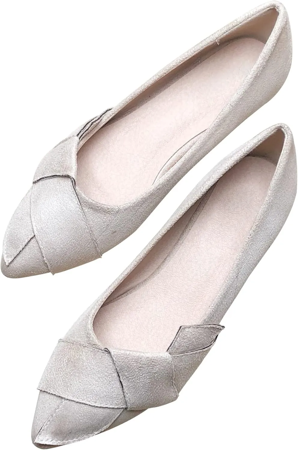 SAILING LU Knotted Ballet Flats for Women Comfortable Women's Flat Shoes Pointed Toe Slip on Loafers Shoes Women Dressy
