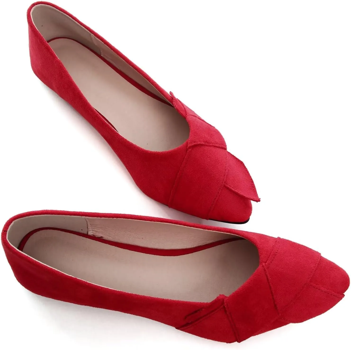 SAILING LU Knotted Ballet Flats for Women Comfortable Women's Flat Shoes Pointed Toe Slip on Loafers Shoes Women Dressy