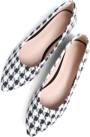SAILING LU Pointed Toe Shoes Womens Solid Color Ballet Flats Comfortable Flat Shoes for Work Slip On Walking Loafers